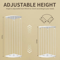 Jtksfcl length-adjustable stuffed animal storage 44 to 71 inches for growing toy collections
