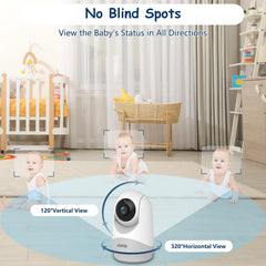 Juan baby monitor night-vision-5inch delivers clear nursery detail in low light.