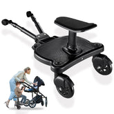 JUANWAN universal stroller board adjustable plate fits most strollers for quick, secure setup.