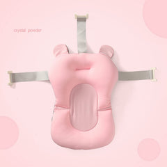 Juaugusep Baby Bath Cushion in tub shows non-slip surface for safe bathing