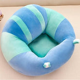 Juaugusep Baby Sitting Support Sofa in blue shows a cozy floor seat ideal for early sitting practice.