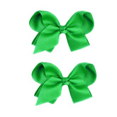 JUCCPUL 2pcs green hair bows 3 inches add cute flair to hairstyles.