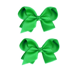 JUCCPUL 2pcs green hair bows 3 inches add cute flair to hairstyles.