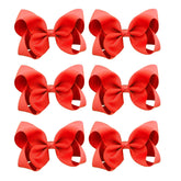 JUCCPUL red grosgrain bow with alligator clip secures toddler hair