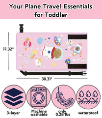 JUELWRY Toddler Airplane Bed pink footrest usage for nap time.