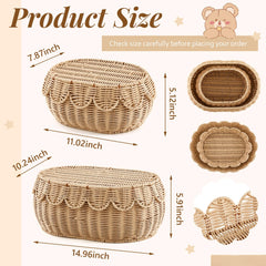 Juexica scalloped lid basket closeup shows dust protection and display-ready surface.