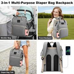 juman diaper bag backpack wet-dry-compartment keeps towels and clothes organized and dry
