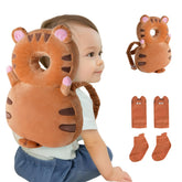 JumiLux baby head protector backpack with cushioned head guard for early steps.