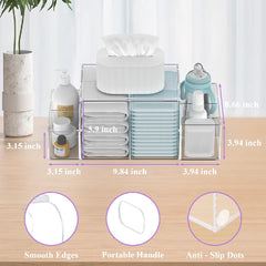 Jumyee Acrylic Diaper Caddy diaper-area highlight for central bulk diaper storage