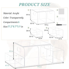 Jumyee Acrylic Diaper Caddy removable side pockets offer flexible storage options