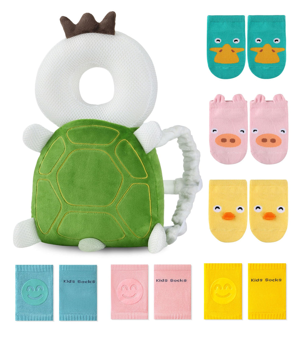 JunNeng toddler head protector backpack turtle design for gentle head protection during early walking