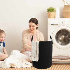 JUNBOLE round rope basket complements living room decor as stylish storage