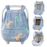 Jundedye car seat cover blue with soft winter flannel for warm rides