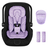 Jundetye infant car seat insert packaging demonstrates easy setup for newborn comfort.