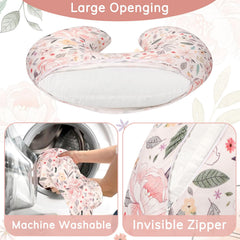 Jundetye nursing pillow cover with concealed zipper for easy on/off
