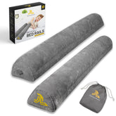 JuniorLux inflatable bed rail velvet-lined for cozy, non-slip nighttime safety.