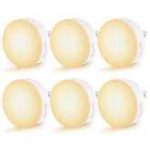 Junlit night light plug-in six-pack provides safe hallway illumination for nighttime navigation.