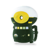 JunNeng baby head protector worn with a green UFO design adds fall safety during walks.
