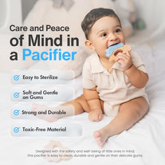 JUNUNA teether in blue for gentle teething relief