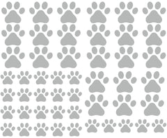 JURUOXIN dog paws wall decals grey for nursery decor and playful room accents.