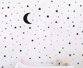 JURUOXIN moon wall decal for soothing bedtime ambiance in kids' rooms.