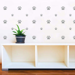 JURUOXIN pawprints wall stickers grey ideal for cozy bedrooms and decor.