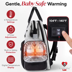 JustBaby Luv backpack design highlights durable, stylish, and versatile diaper bag for daily use.