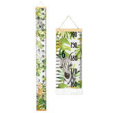 Juvale Safari Growth Chart canvas on wall, durable height-tracking decor.