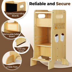 JUZBOT Toddler Tower kid-slide demonstrates gentle play between tasks and rest.