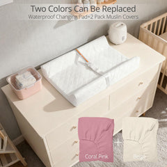 JVEOO muslin soft cotton cover closeup shows gentle skin-friendly padding