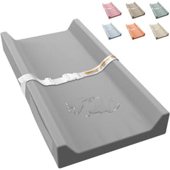 JVEOO vegan leather changing pad full-view on dresser for easy diaper changes