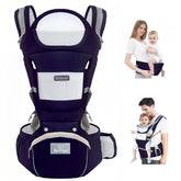 JWPEHOE baby carrier with hip-seat 6-in-1 wearing positions for versatile use.