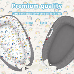 JWPEHOE Baby Lounger with two handles simplifies carrying between spaces.