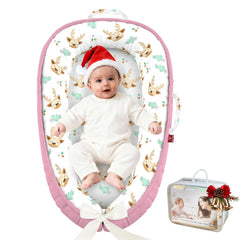 JWPEHOE baby lounger soft bumper provides cozy newborn support and safety