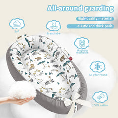 JWPEHOE baby lounger thick mattress supports comfy back posture