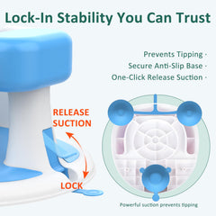 JWPEHOE bath seat anti-slip cushion provides gentle comfort