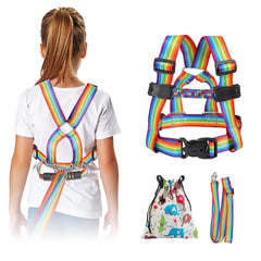 JXM Safety Walking Harness front view for big kids, secure supervision in crowded places