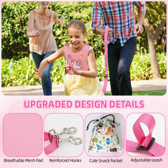 JXM safety walking harness extendable tether shows growth with your child.