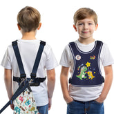 JXM safety walking harness vest keeps active kids secure during crowded outings.