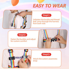 JXM harness buckle detail highlighting double-buckle security and kid-safe design