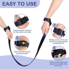 JXM Secure Wrist Leash adjustable tether extended for flexible distance during activities.