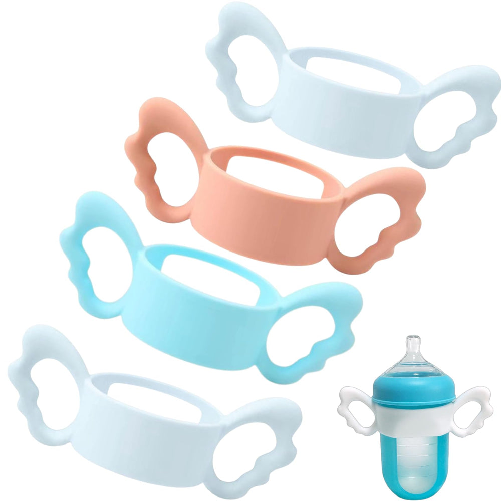 JXMYJR bottle handles 4pack close-up with ergonomic grip for easy feeding.