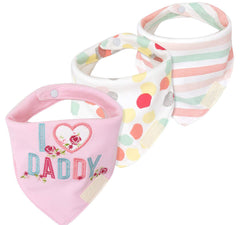 JZLPIN Baby Dribble Bib front view with soft cotton and absorbent backing for drool control