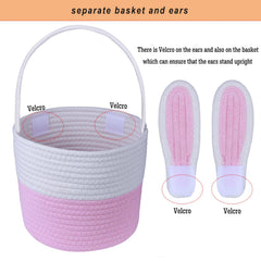 K-MLICE Easter Basket empty size 7.5x8.6 inches suitable for small items.