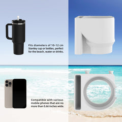 K TOMOTO bogg bag cup holder pink demonstrates quick install for on-the-go organization.