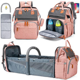 KABAQOO diaper backpack with detachable changing station for on-the-go diaper changes.