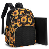 KABAQOO diaper backpack full-open view shows organized storage for quick access.