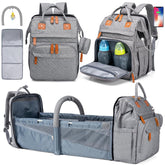 KABAQOO diaper bag backpack with detachable changing station for quick on-the-go changes.