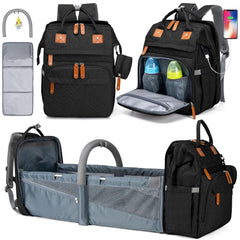 KABAQOO diaper bag backpack with detachable changing station for on-the-go care
