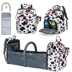 KABAQOO diaper bag backpack with detachable changing station for easy on-the-go changes